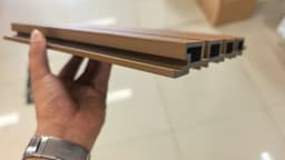 Outdoor WPC wall panel profile with a wood-look surface